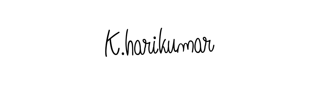 How to make K.harikumar name signature. Use Angelique-Rose-font-FFP style for creating short signs online. This is the latest handwritten sign. K.harikumar signature style 5 images and pictures png