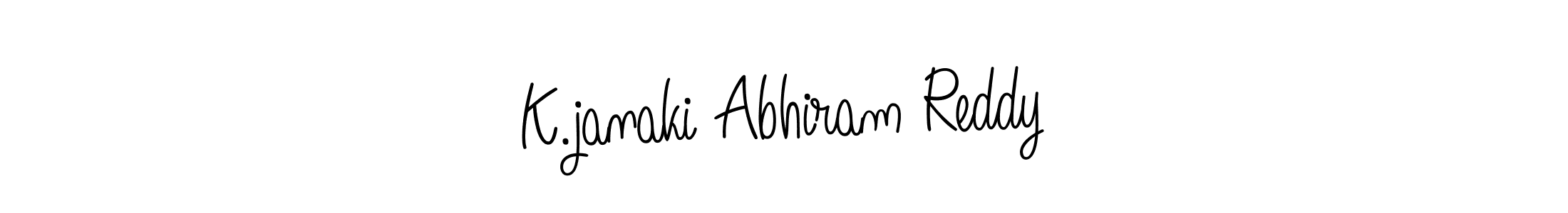 Make a beautiful signature design for name K.janaki Abhiram Reddy. With this signature (Angelique-Rose-font-FFP) style, you can create a handwritten signature for free. K.janaki Abhiram Reddy signature style 5 images and pictures png