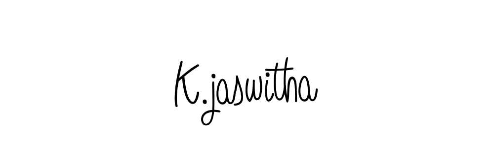 Use a signature maker to create a handwritten signature online. With this signature software, you can design (Angelique-Rose-font-FFP) your own signature for name K.jaswitha. K.jaswitha signature style 5 images and pictures png