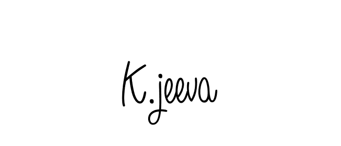 The best way (Angelique-Rose-font-FFP) to make a short signature is to pick only two or three words in your name. The name K.jeeva include a total of six letters. For converting this name. K.jeeva signature style 5 images and pictures png