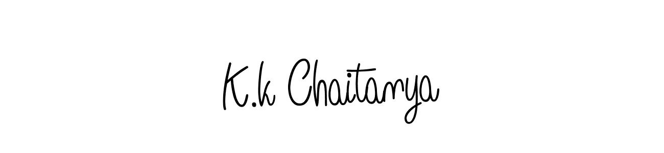 Check out images of Autograph of K.k Chaitanya name. Actor K.k Chaitanya Signature Style. Angelique-Rose-font-FFP is a professional sign style online. K.k Chaitanya signature style 5 images and pictures png