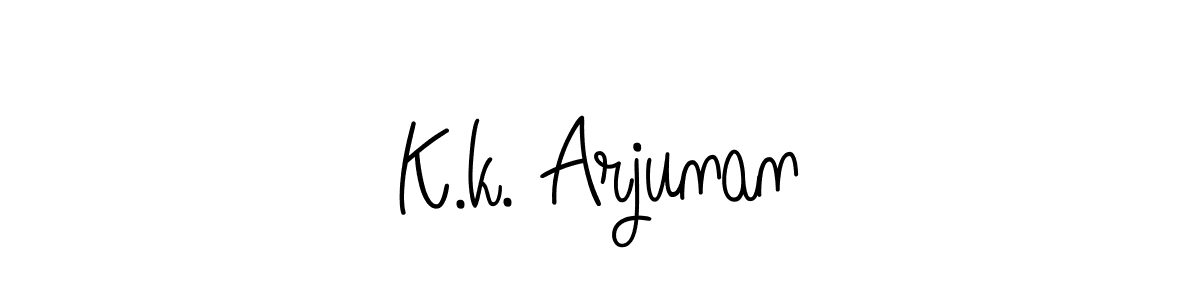 How to make K.k. Arjunan signature? Angelique-Rose-font-FFP is a professional autograph style. Create handwritten signature for K.k. Arjunan name. K.k. Arjunan signature style 5 images and pictures png