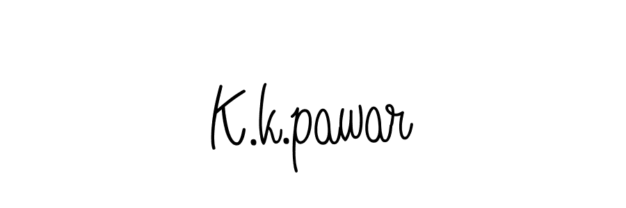 Design your own signature with our free online signature maker. With this signature software, you can create a handwritten (Angelique-Rose-font-FFP) signature for name K.k.pawar. K.k.pawar signature style 5 images and pictures png