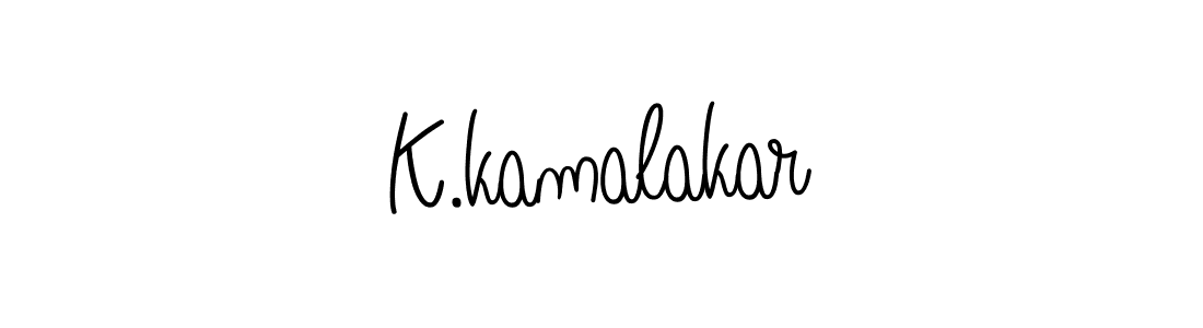 K.kamalakar stylish signature style. Best Handwritten Sign (Angelique-Rose-font-FFP) for my name. Handwritten Signature Collection Ideas for my name K.kamalakar. K.kamalakar signature style 5 images and pictures png