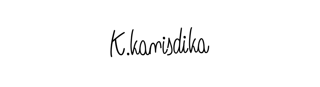 How to make K.kanisdika name signature. Use Angelique-Rose-font-FFP style for creating short signs online. This is the latest handwritten sign. K.kanisdika signature style 5 images and pictures png