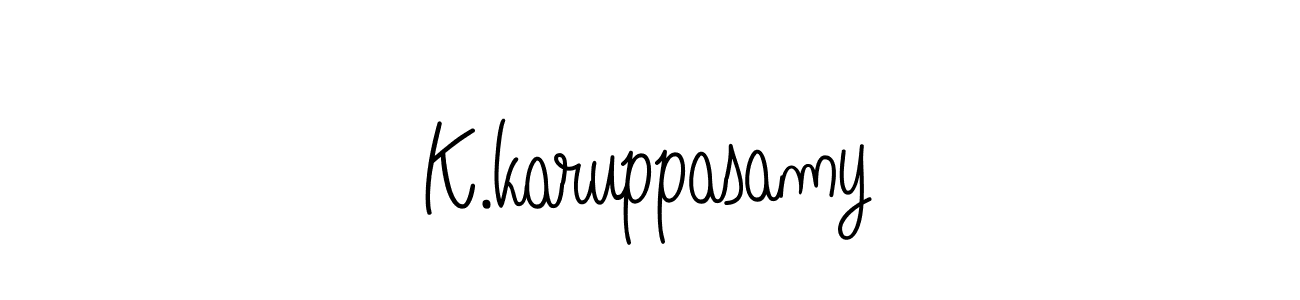 Check out images of Autograph of K.karuppasamy name. Actor K.karuppasamy Signature Style. Angelique-Rose-font-FFP is a professional sign style online. K.karuppasamy signature style 5 images and pictures png