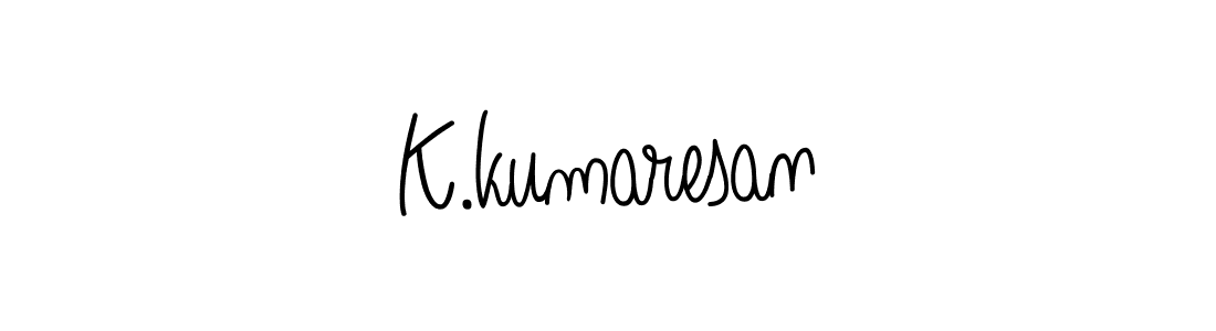 You should practise on your own different ways (Angelique-Rose-font-FFP) to write your name (K.kumaresan) in signature. don't let someone else do it for you. K.kumaresan signature style 5 images and pictures png