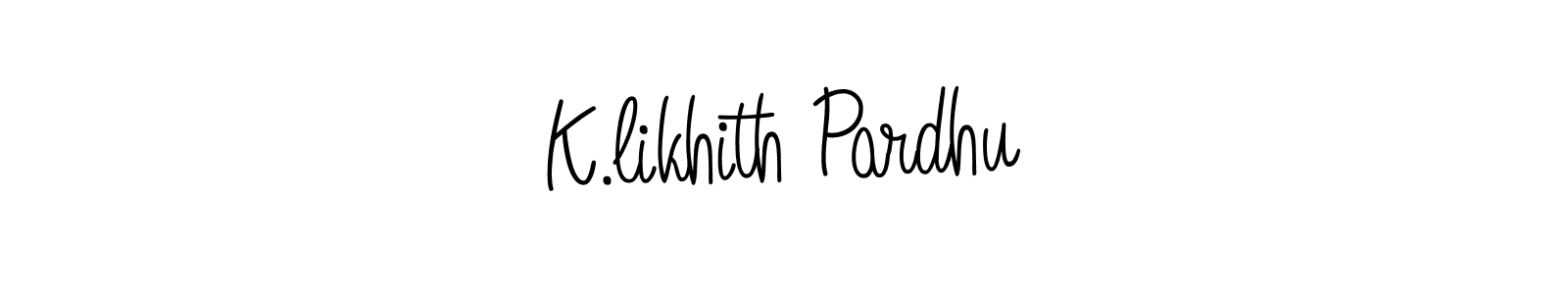 Also we have K.likhith Pardhu name is the best signature style. Create professional handwritten signature collection using Angelique-Rose-font-FFP autograph style. K.likhith Pardhu signature style 5 images and pictures png