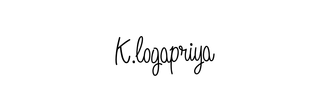 Create a beautiful signature design for name K.logapriya. With this signature (Angelique-Rose-font-FFP) fonts, you can make a handwritten signature for free. K.logapriya signature style 5 images and pictures png