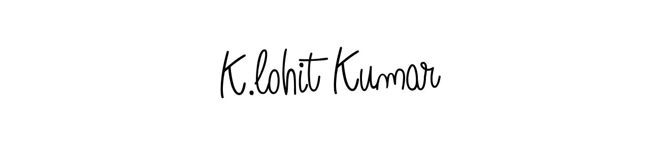 Use a signature maker to create a handwritten signature online. With this signature software, you can design (Angelique-Rose-font-FFP) your own signature for name K.lohit Kumar. K.lohit Kumar signature style 5 images and pictures png