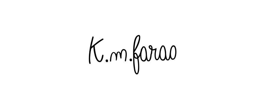 How to make K.m.farao name signature. Use Angelique-Rose-font-FFP style for creating short signs online. This is the latest handwritten sign. K.m.farao signature style 5 images and pictures png