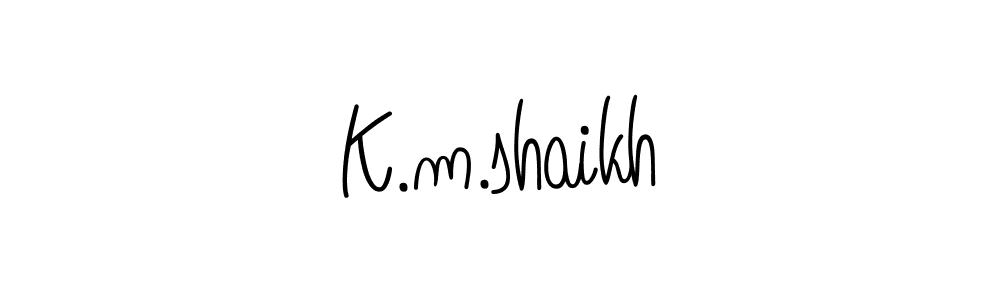 Best and Professional Signature Style for K.m.shaikh. Angelique-Rose-font-FFP Best Signature Style Collection. K.m.shaikh signature style 5 images and pictures png