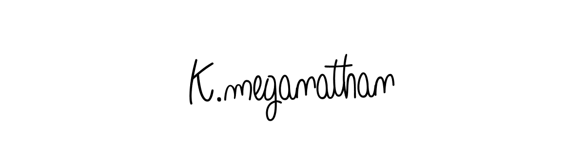 Use a signature maker to create a handwritten signature online. With this signature software, you can design (Angelique-Rose-font-FFP) your own signature for name K.meganathan. K.meganathan signature style 5 images and pictures png