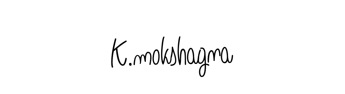 Design your own signature with our free online signature maker. With this signature software, you can create a handwritten (Angelique-Rose-font-FFP) signature for name K.mokshagna. K.mokshagna signature style 5 images and pictures png