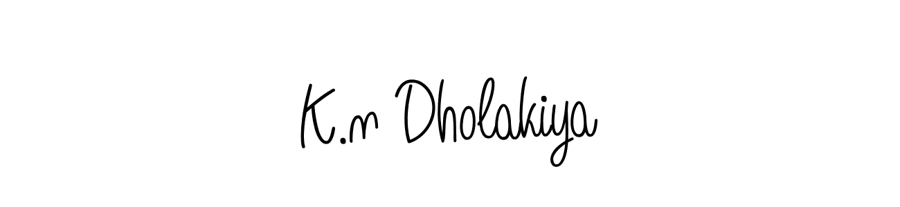 Also You can easily find your signature by using the search form. We will create K.n Dholakiya name handwritten signature images for you free of cost using Angelique-Rose-font-FFP sign style. K.n Dholakiya signature style 5 images and pictures png