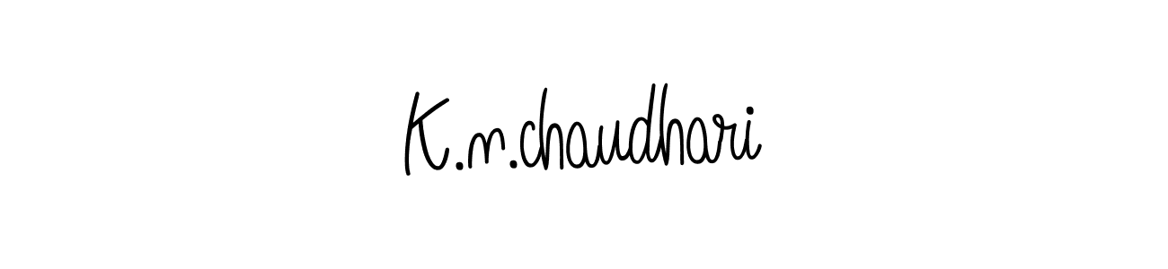 You should practise on your own different ways (Angelique-Rose-font-FFP) to write your name (K.n.chaudhari) in signature. don't let someone else do it for you. K.n.chaudhari signature style 5 images and pictures png
