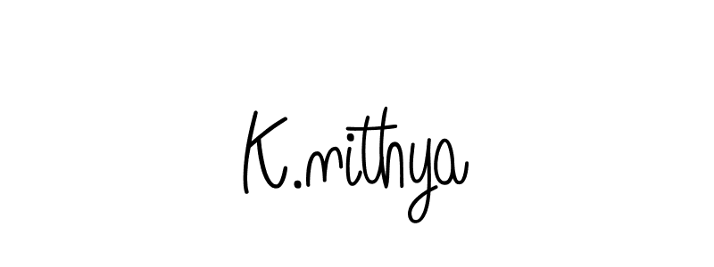 You should practise on your own different ways (Angelique-Rose-font-FFP) to write your name (K.nithya) in signature. don't let someone else do it for you. K.nithya signature style 5 images and pictures png