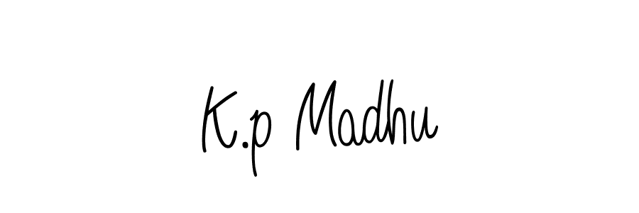 You should practise on your own different ways (Angelique-Rose-font-FFP) to write your name (K.p Madhu) in signature. don't let someone else do it for you. K.p Madhu signature style 5 images and pictures png