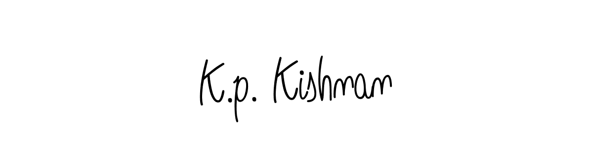 Make a beautiful signature design for name K.p. Kishnan. With this signature (Angelique-Rose-font-FFP) style, you can create a handwritten signature for free. K.p. Kishnan signature style 5 images and pictures png