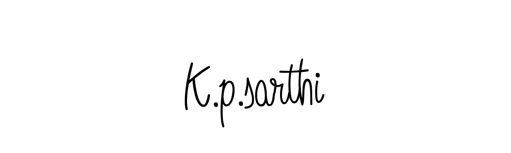 Make a beautiful signature design for name K.p.sarthi. With this signature (Angelique-Rose-font-FFP) style, you can create a handwritten signature for free. K.p.sarthi signature style 5 images and pictures png