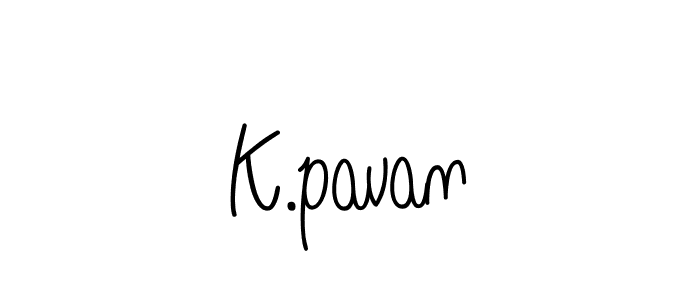 Use a signature maker to create a handwritten signature online. With this signature software, you can design (Angelique-Rose-font-FFP) your own signature for name K.pavan. K.pavan signature style 5 images and pictures png