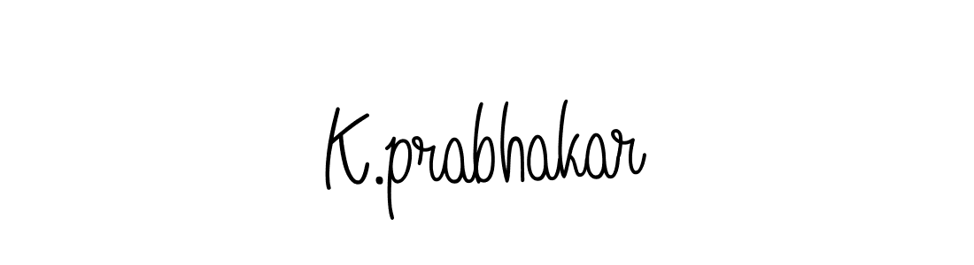 The best way (Angelique-Rose-font-FFP) to make a short signature is to pick only two or three words in your name. The name K.prabhakar include a total of six letters. For converting this name. K.prabhakar signature style 5 images and pictures png