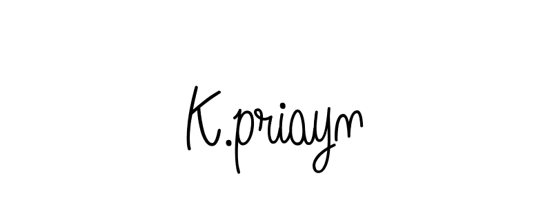 Also we have K.priayn name is the best signature style. Create professional handwritten signature collection using Angelique-Rose-font-FFP autograph style. K.priayn signature style 5 images and pictures png