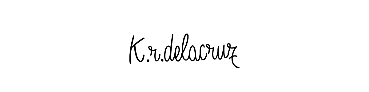 if you are searching for the best signature style for your name K.r.delacruz. so please give up your signature search. here we have designed multiple signature styles  using Angelique-Rose-font-FFP. K.r.delacruz signature style 5 images and pictures png