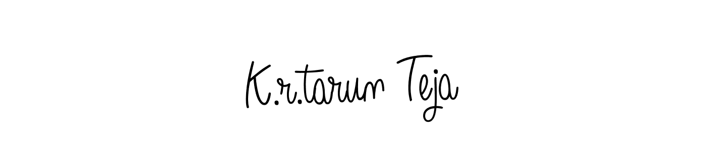 How to make K.r.tarun Teja name signature. Use Angelique-Rose-font-FFP style for creating short signs online. This is the latest handwritten sign. K.r.tarun Teja signature style 5 images and pictures png