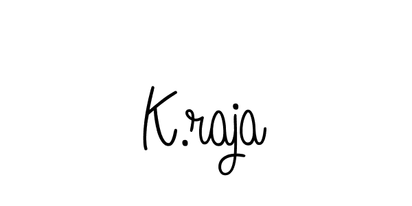 How to make K.raja name signature. Use Angelique-Rose-font-FFP style for creating short signs online. This is the latest handwritten sign. K.raja signature style 5 images and pictures png