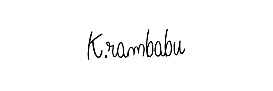 How to Draw K.rambabu signature style? Angelique-Rose-font-FFP is a latest design signature styles for name K.rambabu. K.rambabu signature style 5 images and pictures png