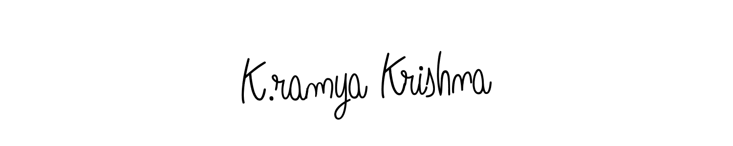 Make a beautiful signature design for name K.ramya Krishna. Use this online signature maker to create a handwritten signature for free. K.ramya Krishna signature style 5 images and pictures png