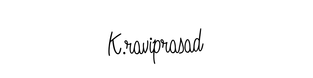Use a signature maker to create a handwritten signature online. With this signature software, you can design (Angelique-Rose-font-FFP) your own signature for name K.raviprasad. K.raviprasad signature style 5 images and pictures png