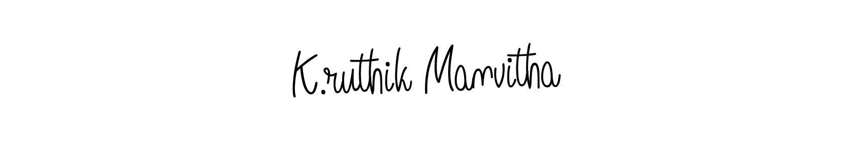 It looks lik you need a new signature style for name K.ruthik Manvitha. Design unique handwritten (Angelique-Rose-font-FFP) signature with our free signature maker in just a few clicks. K.ruthik Manvitha signature style 5 images and pictures png