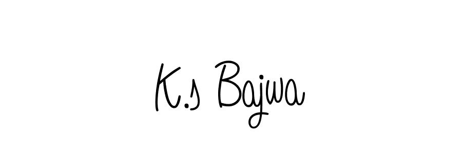 The best way (Angelique-Rose-font-FFP) to make a short signature is to pick only two or three words in your name. The name K.s Bajwa include a total of six letters. For converting this name. K.s Bajwa signature style 5 images and pictures png