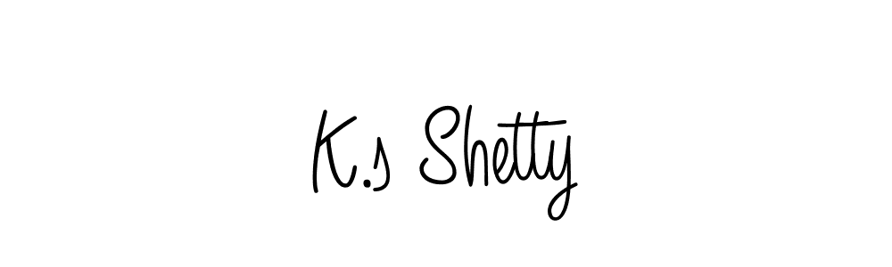 Create a beautiful signature design for name K.s Shetty. With this signature (Angelique-Rose-font-FFP) fonts, you can make a handwritten signature for free. K.s Shetty signature style 5 images and pictures png