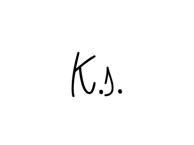 K.s. stylish signature style. Best Handwritten Sign (Angelique-Rose-font-FFP) for my name. Handwritten Signature Collection Ideas for my name K.s.. K.s. signature style 5 images and pictures png