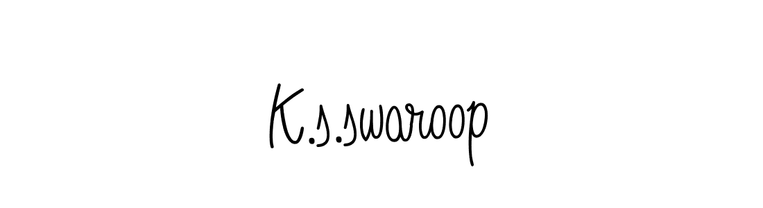You should practise on your own different ways (Angelique-Rose-font-FFP) to write your name (K.s.swaroop) in signature. don't let someone else do it for you. K.s.swaroop signature style 5 images and pictures png