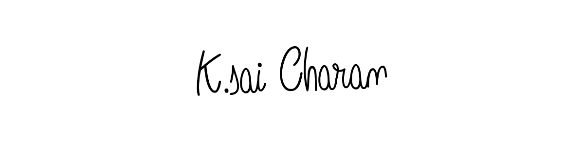 The best way (Angelique-Rose-font-FFP) to make a short signature is to pick only two or three words in your name. The name K.sai Charan include a total of six letters. For converting this name. K.sai Charan signature style 5 images and pictures png