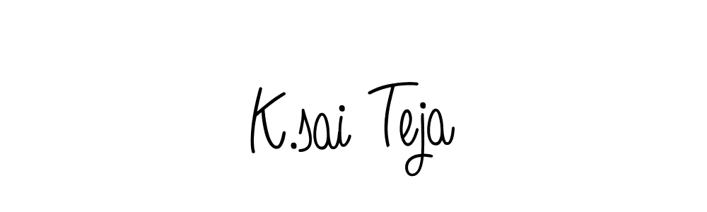 Make a beautiful signature design for name K.sai Teja. With this signature (Angelique-Rose-font-FFP) style, you can create a handwritten signature for free. K.sai Teja signature style 5 images and pictures png
