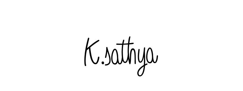 if you are searching for the best signature style for your name K.sathya. so please give up your signature search. here we have designed multiple signature styles  using Angelique-Rose-font-FFP. K.sathya signature style 5 images and pictures png