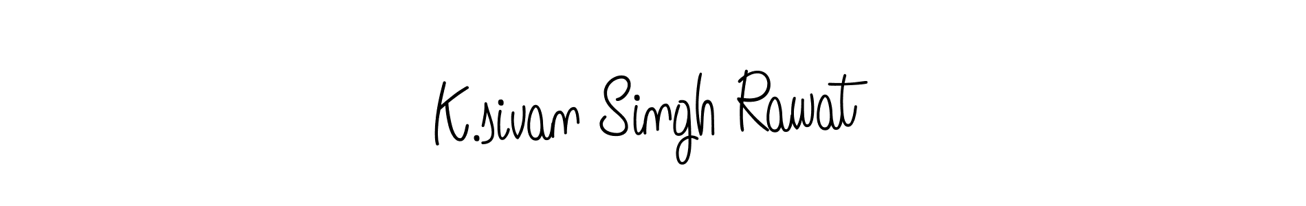 The best way (Angelique-Rose-font-FFP) to make a short signature is to pick only two or three words in your name. The name K.sivan Singh Rawat include a total of six letters. For converting this name. K.sivan Singh Rawat signature style 5 images and pictures png