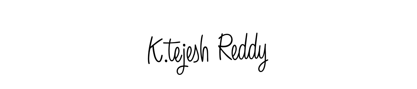 How to make K.tejesh Reddy name signature. Use Angelique-Rose-font-FFP style for creating short signs online. This is the latest handwritten sign. K.tejesh Reddy signature style 5 images and pictures png