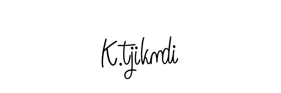 Design your own signature with our free online signature maker. With this signature software, you can create a handwritten (Angelique-Rose-font-FFP) signature for name K.tjikndi. K.tjikndi signature style 5 images and pictures png