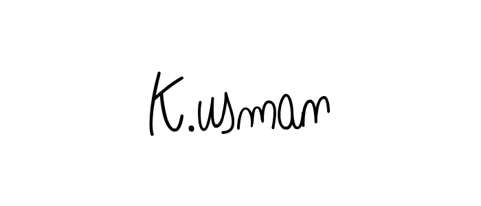 if you are searching for the best signature style for your name K.usman. so please give up your signature search. here we have designed multiple signature styles  using Angelique-Rose-font-FFP. K.usman signature style 5 images and pictures png