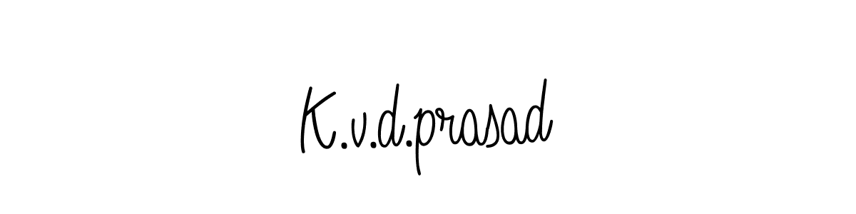 if you are searching for the best signature style for your name K.v.d.prasad. so please give up your signature search. here we have designed multiple signature styles  using Angelique-Rose-font-FFP. K.v.d.prasad signature style 5 images and pictures png