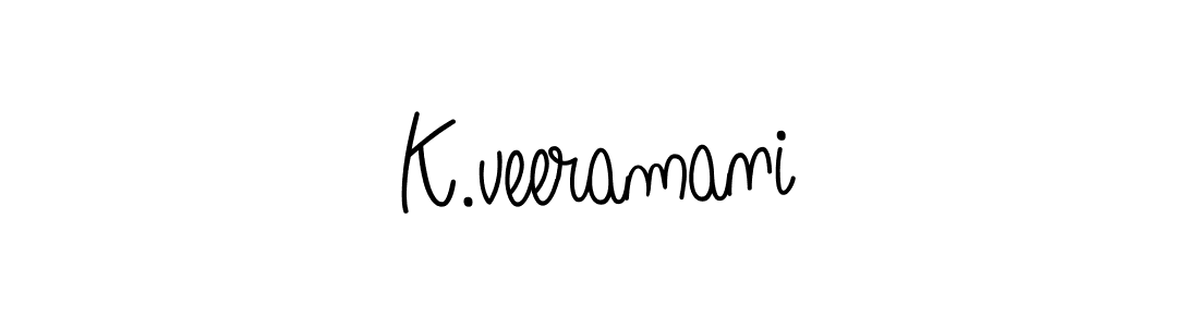 Design your own signature with our free online signature maker. With this signature software, you can create a handwritten (Angelique-Rose-font-FFP) signature for name K.veeramani. K.veeramani signature style 5 images and pictures png