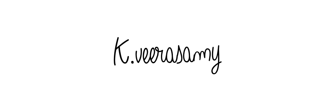 Design your own signature with our free online signature maker. With this signature software, you can create a handwritten (Angelique-Rose-font-FFP) signature for name K.veerasamy. K.veerasamy signature style 5 images and pictures png