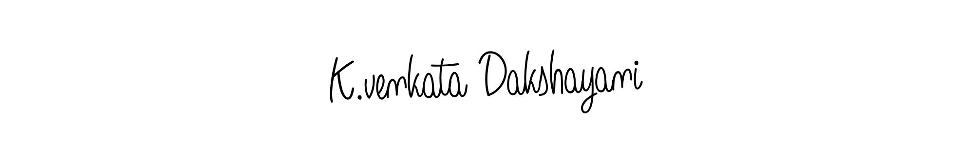 Make a beautiful signature design for name K.venkata Dakshayani. With this signature (Angelique-Rose-font-FFP) style, you can create a handwritten signature for free. K.venkata Dakshayani signature style 5 images and pictures png