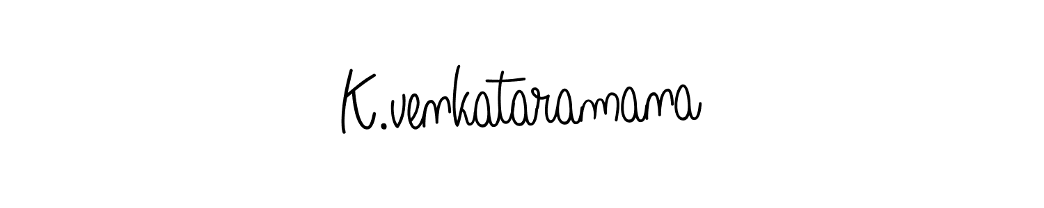 Design your own signature with our free online signature maker. With this signature software, you can create a handwritten (Angelique-Rose-font-FFP) signature for name K.venkataramana. K.venkataramana signature style 5 images and pictures png